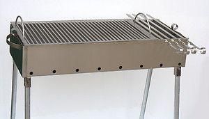 Stainless Steel Charcoal Grill Kebab BBQ Portable 12x30