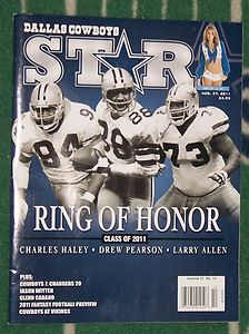   COWBOYS 2011 Ring of Honor Charles Haley Drew Pearson Larry Allen BLUE