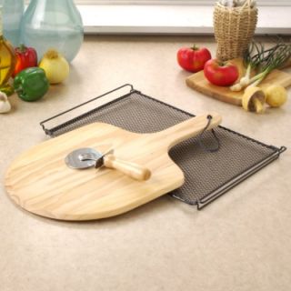 Wolfgang Puck Pizza Cutter Wire Rack and Pizza Board