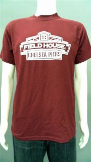 Field House Chelsea Piers NYC Mens M Burgundy Cotton Basic T Shirt Tee 