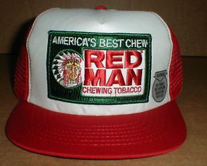 Americas Best Chew Patch Red Man Chewing Tobacco Snapback USA Retro 