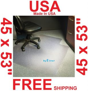   AnchorBar Clear Office Carpet Chair Mat w/Lip Low Pile 45 x 53 Vinyl