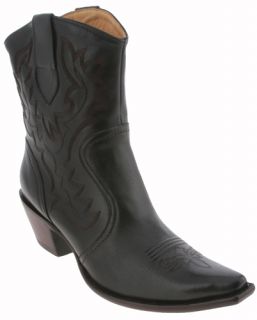 Charlie 1 Horse by Lucchese Black I4928 Womens Western Ankle Boots 