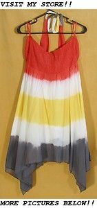 Chesley Size 2X 18W 20W Black Tie Dyed Cotton Dress