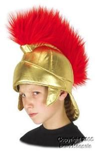 Childs Roman Soldier Trojan Costume Helmet Hat