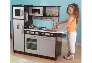 New KidKraft Uptown Childrens Kids Wooden Pretend Play Kitchen 