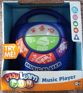 Childrens Kids Music Player Electronic Lights Sounds 18 Months New 