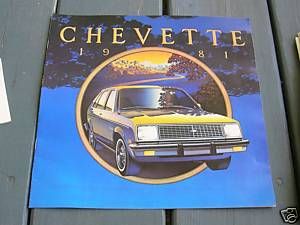1981 81 Chevy Chevrolet Chevette Sales Brochure Book