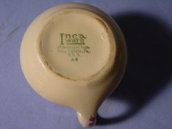 Vintage Shenango Inca Ware Brown Chardon Rose Creamer