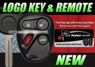 New Chevy Malibu Remote Fob Ignition Logo Key Keyless Entry 
