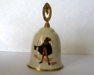 Gorham Norman Rockwell Christmas Bell 1981 Tiny Tim