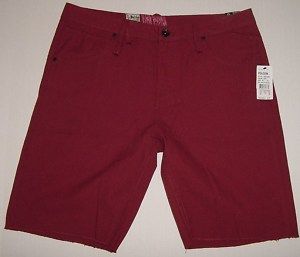 Volcom Boardwear Black Red 5 Pocket Chiba Shorts 36