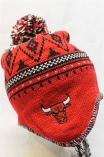Chicago Bulls Adidas Knitted Beani Stocking Hat Cap Braided Team 