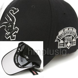 Chicago White Sox Flex Fit Ball Cap Hat MB Silver Black