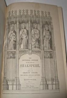   OF WILLIAM SHAKESPEARE. CHARLES KNIGHTS PICTORIAL EDITION. Illustrate