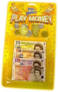 Childrens Kids Toy Play Money Notes & Coins Set Fun Game Toy Shop Role 