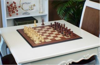 Deluxe Staunton Chess Set Rosewood 3 75 Deluxe Board