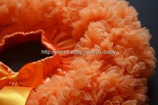Orange Children baby toddler Girls skirt bows Pettiskirt Tutu 5 6 yrs