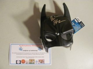 Christian Bale Dark Knight Rises Signed Batman Mask w COA