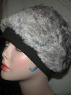 Vintage Faux Chinchilla Fur Turban Cloche Tam Pillbox Hat Free SHIP 
