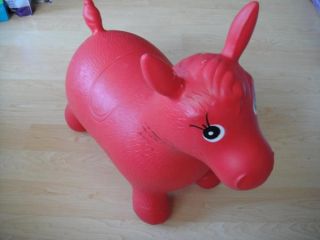 Toys R US Geoffrey Rody Ride on Red Inflatable Horse