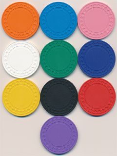 50 Diamond Plain 8 5gr Poker Chips Set Choose from 10 Different Colors 