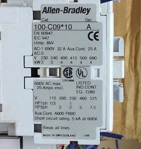 Allen Bradley 100 C09 10 Contactor