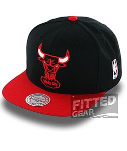 Chicago Bulls STA3 Reto Black Red NBA Mitchell Ness Snapback Hats Caps 