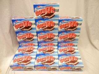 New Hostess Suzy Qs SEALED Box of 8 Chocolate Creamy Snack Cakes 
