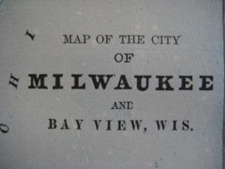 1894 Street Map Milwaukee Bay View Wisconsin Lighthouse