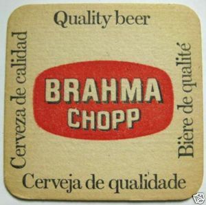 Brahma Chopp Cerveza Old Beer Coaster Mat Brazil Brasil