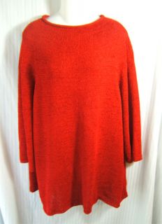 nwot josephine chaus red ribbon knit tunic sweater 3x