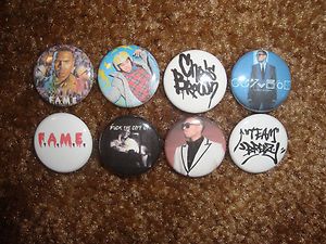 CHRIS BROWN FAME & FORTUNE Buttons Pins Badges Team Breezy Hoodie Hat 