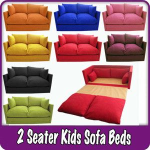 Kids Childrens Sofa Fold Out Bed Boys Girls Seating Seat Sleepover 