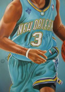Chris Paul New Orleans Hornets Canvas Card Oil Painting