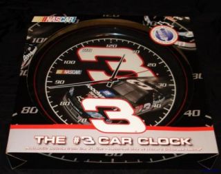 NASCAR 3 Dale Earnhardt Richard Childress Racing Sound Wall Clock New 