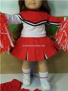  CLOTHES for AMERICAN GIRL 10PC CHEERLEADER + SNEAKERS ~ 