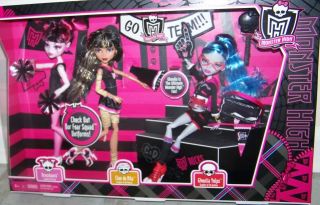   Monster High Ghoul Spirit Fearleading Cheerleading squad dolls 3 pack