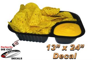 Nachos and Cheese 13x24 Decal for Hot Dog Cart or Concession Stand 