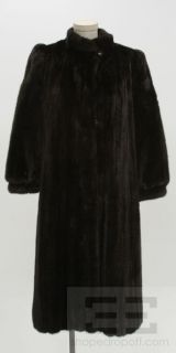 Christie Brothers Dark Brown Mink Fur 3 4 Length Coat