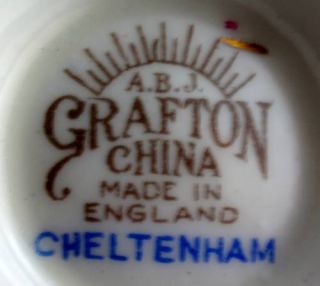 ABJ Grafton Cheltenham Blue Floral Cup & Saucer