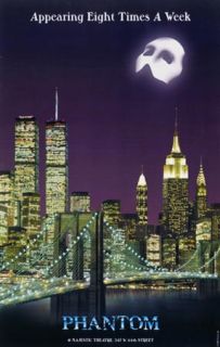 Broadway World Trade Center Poster The Phantom of The Opera RARE 