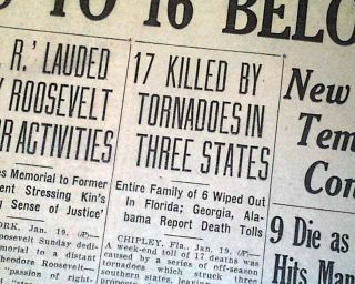 Chipley FL Fort Payne Al Tornadoes 1936 Old Newspaper