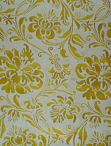 FORTUNY FABRIC Cimarosa Yellow and White Long Staple Cotton Venice 