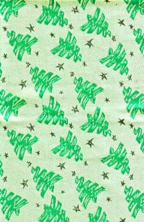 Christmas Green Trees Metallic Thread Fabric Holiday Tablecloth 60x84 