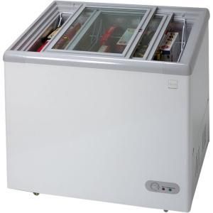   CF211G 7 4 CF Commercial Glass Top Display Chest Freezer White