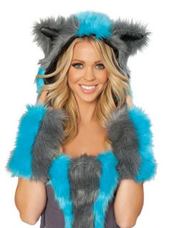 chester cat alice wonderland costume gloves fingerless faux fur 