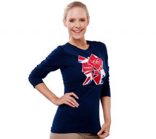 2012 Olympic Womens London Games Union Jack L/S T Shirt —
