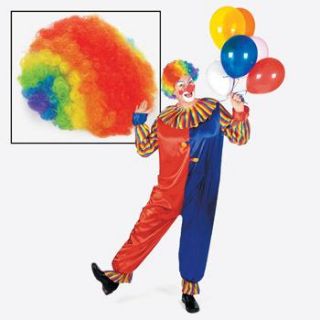 Rainbow Clown Wig Carnival Circus Party Costume
