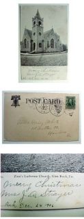 PA Glen Rock Pennsylvania Zions Church Postcard 1906